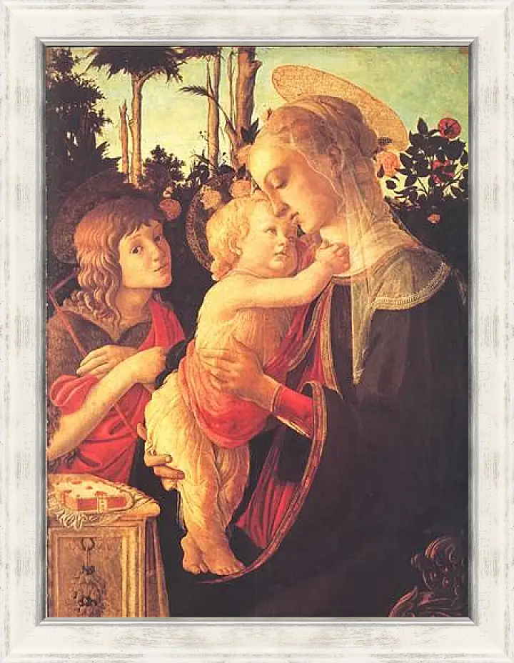 Картина в раме - Madonna of the roseplantation. Сандро Боттичелли