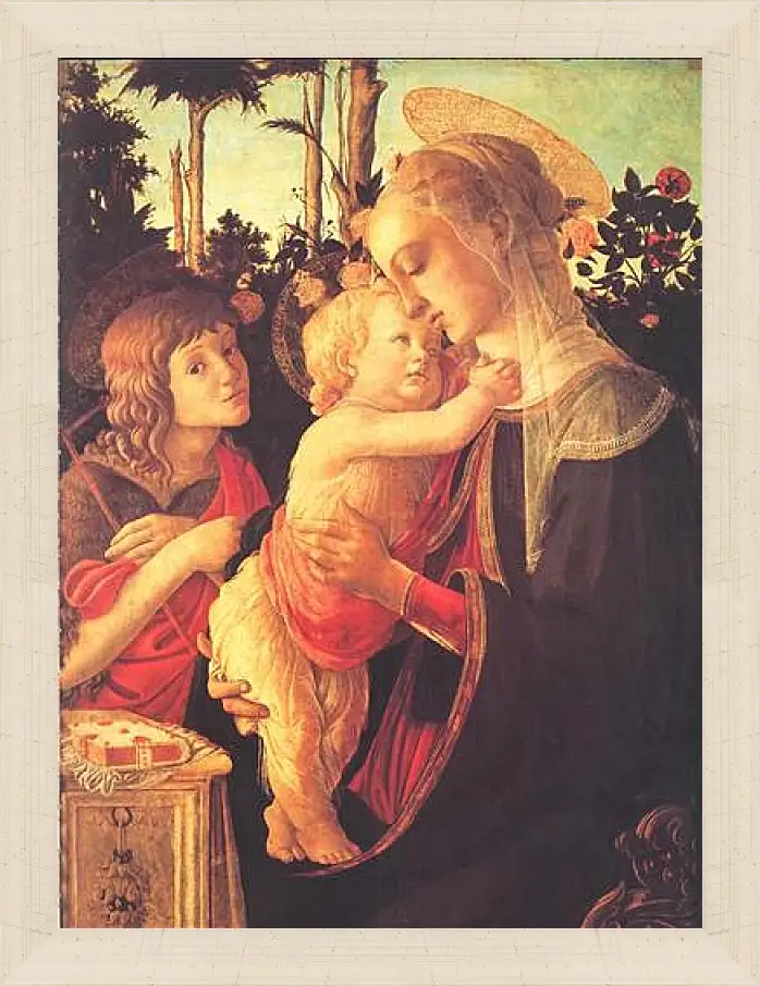 Картина в раме - Madonna of the roseplantation. Сандро Боттичелли