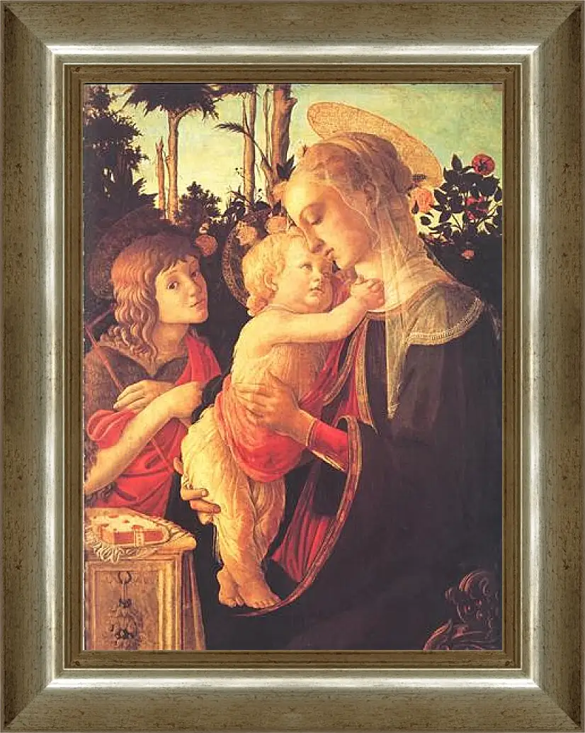 Картина в раме - Madonna of the roseplantation. Сандро Боттичелли