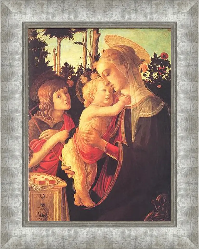 Картина в раме - Madonna of the roseplantation. Сандро Боттичелли