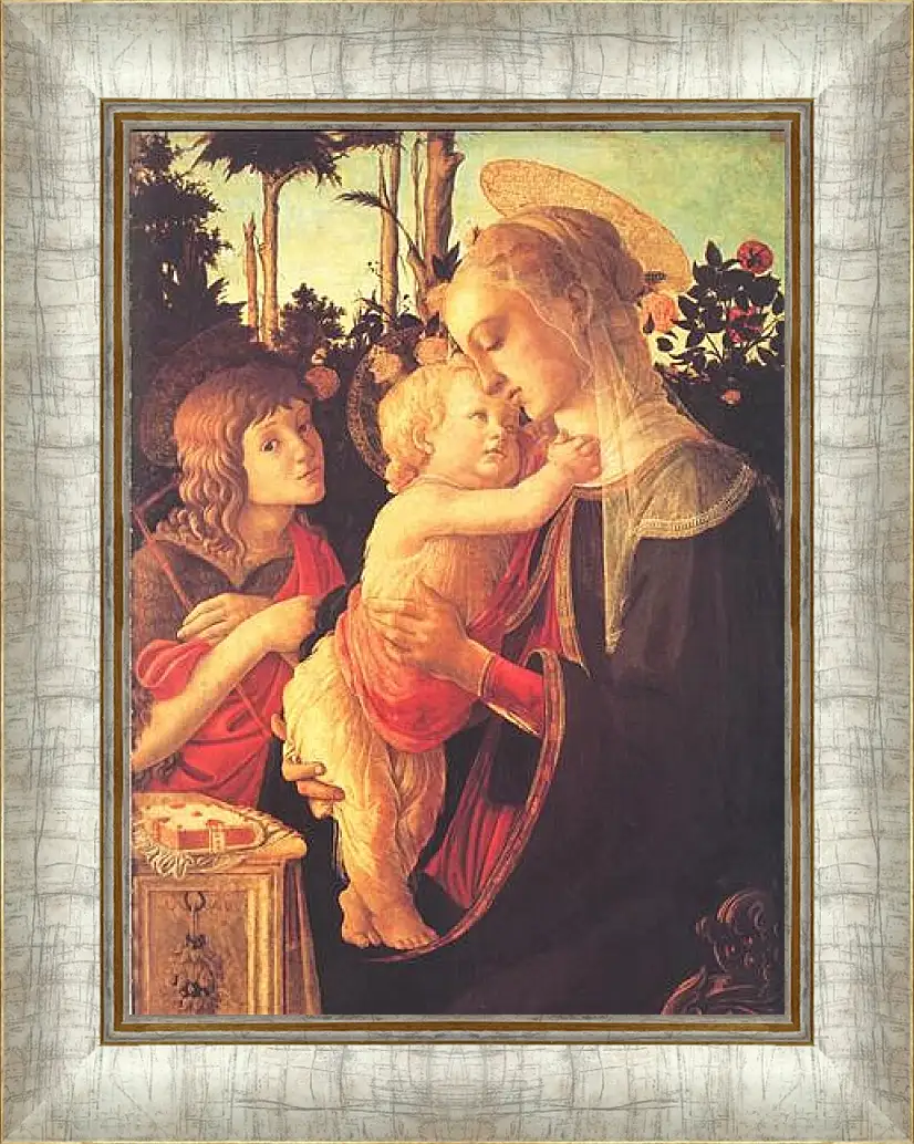 Картина в раме - Madonna of the roseplantation. Сандро Боттичелли