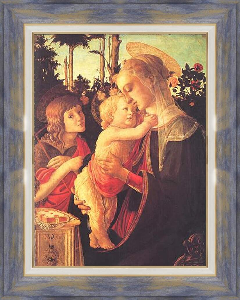 Картина в раме - Madonna of the roseplantation. Сандро Боттичелли