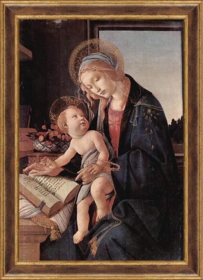 Картина в раме - Madonna of the Book. Сандро Боттичелли