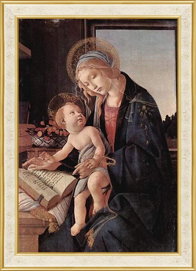 Картина в раме - Madonna of the Book. Сандро Боттичелли