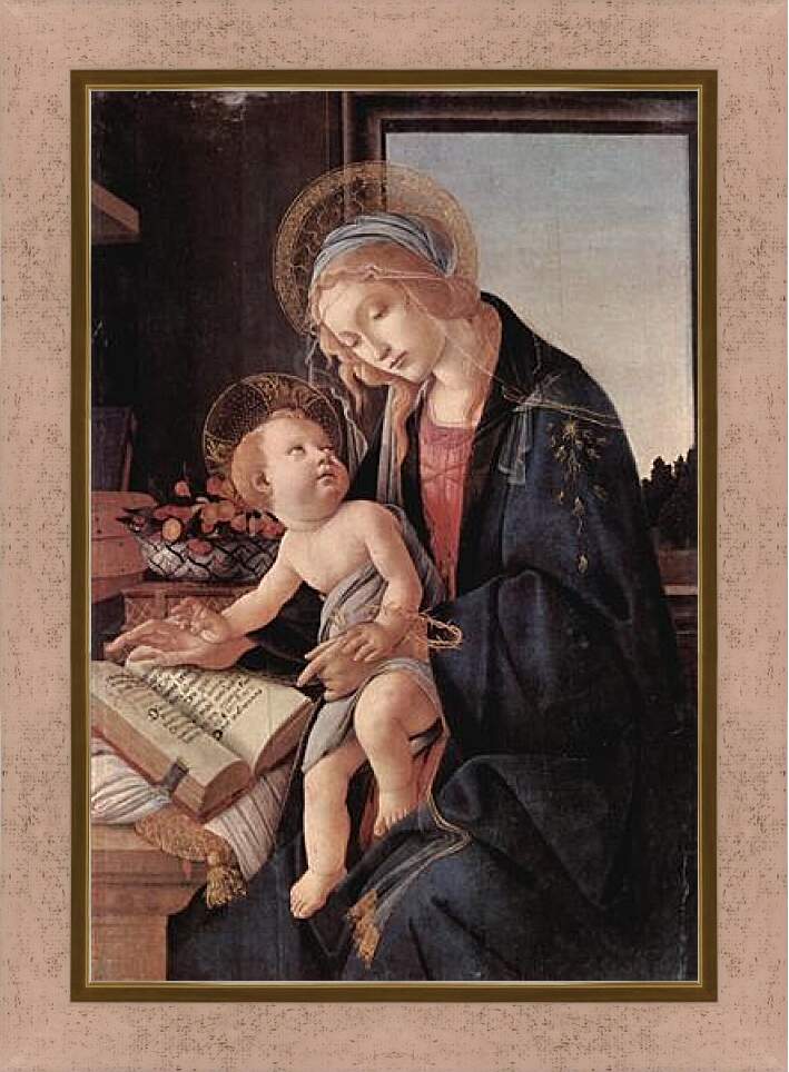 Картина в раме - Madonna of the Book. Сандро Боттичелли