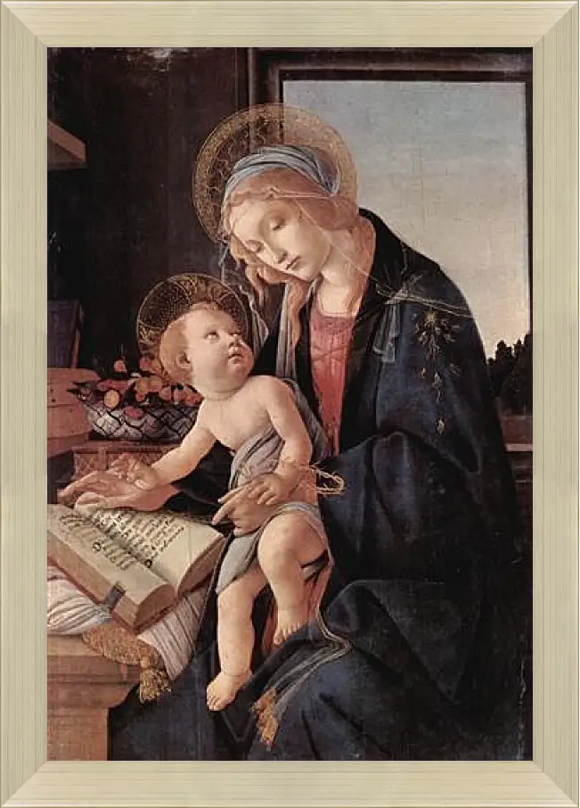 Картина в раме - Madonna of the Book. Сандро Боттичелли