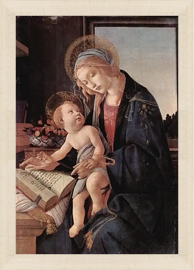 Картина в раме - Madonna of the Book. Сандро Боттичелли