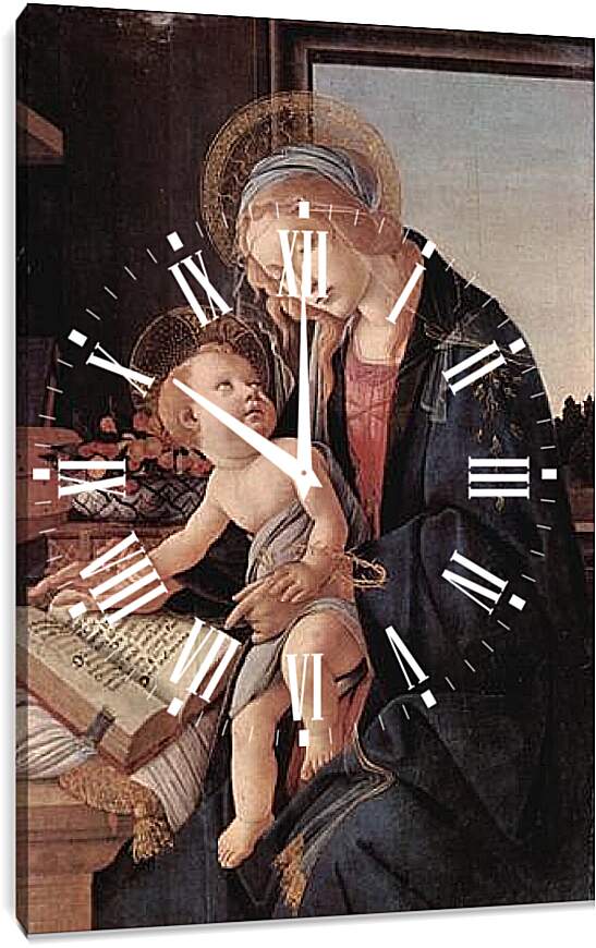 Часы картина - Madonna of the Book. Сандро Боттичелли