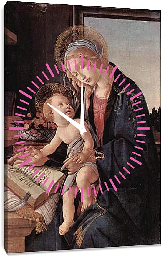 Часы картина - Madonna of the Book. Сандро Боттичелли