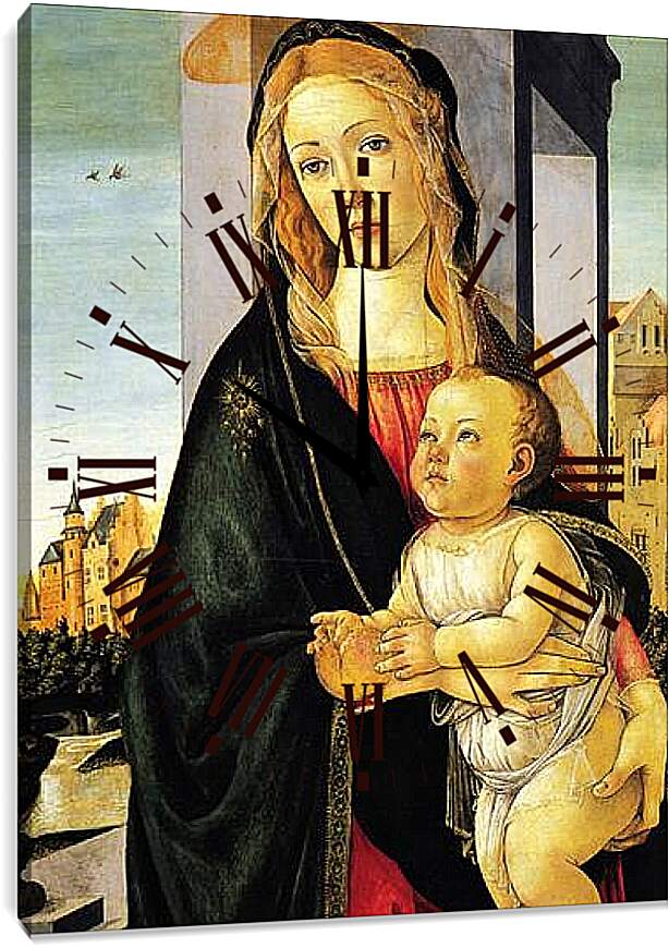 Часы картина - Madonna (10) Сандро Боттичелли