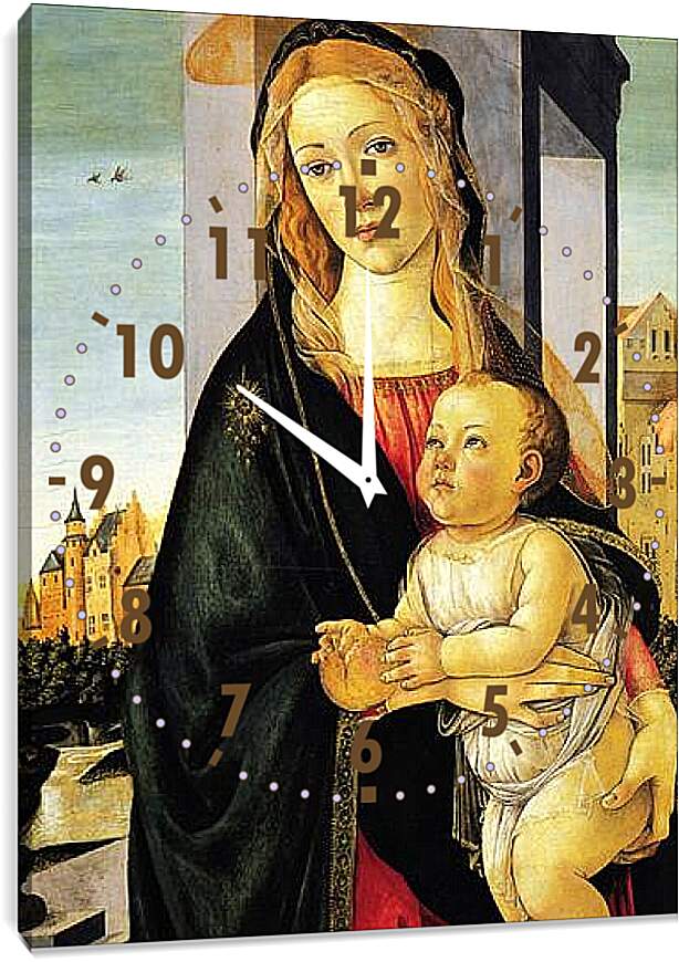 Часы картина - Madonna (10) Сандро Боттичелли