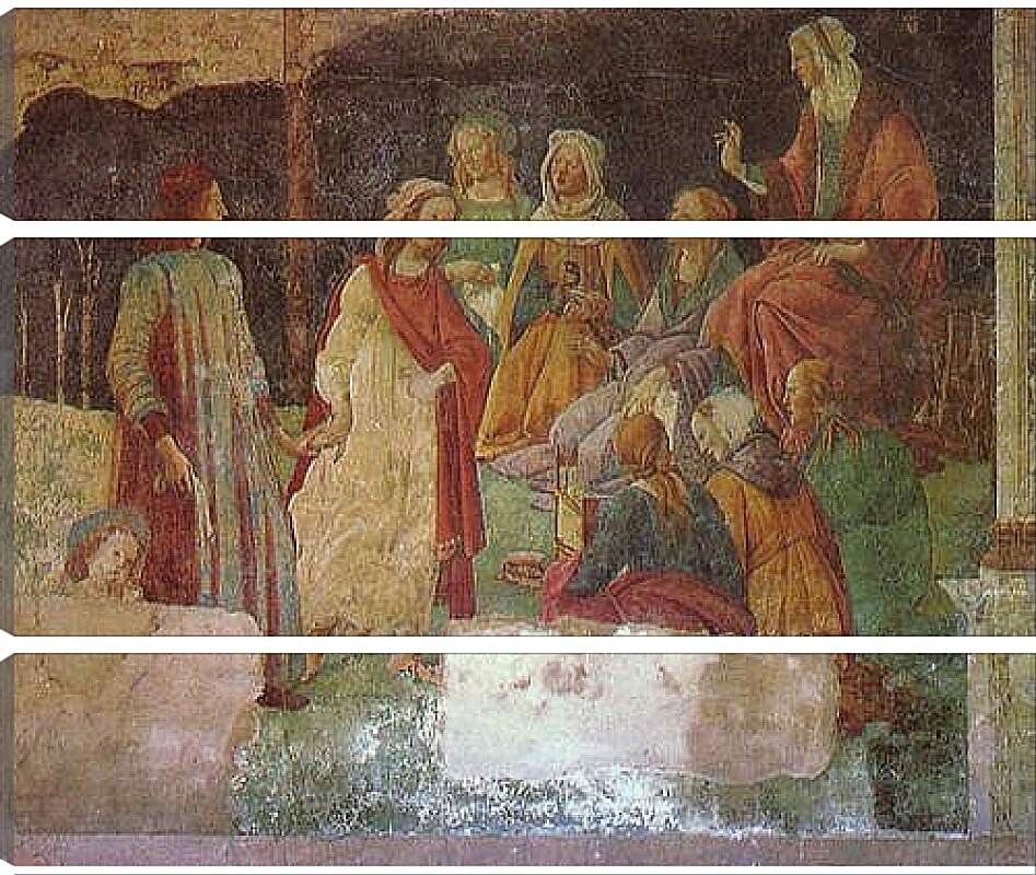 Модульная картина - Lorenzo Tornabuoni before Allegorien sieve free arts (fragment) Сандро Боттичелли