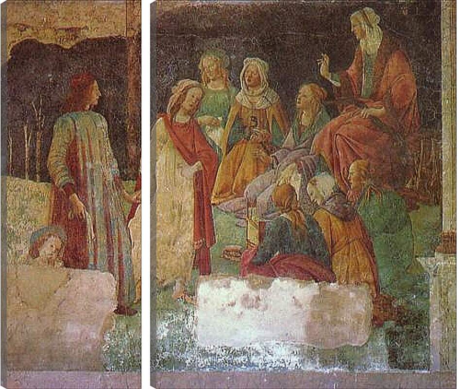 Модульная картина - Lorenzo Tornabuoni before Allegorien sieve free arts (fragment) Сандро Боттичелли