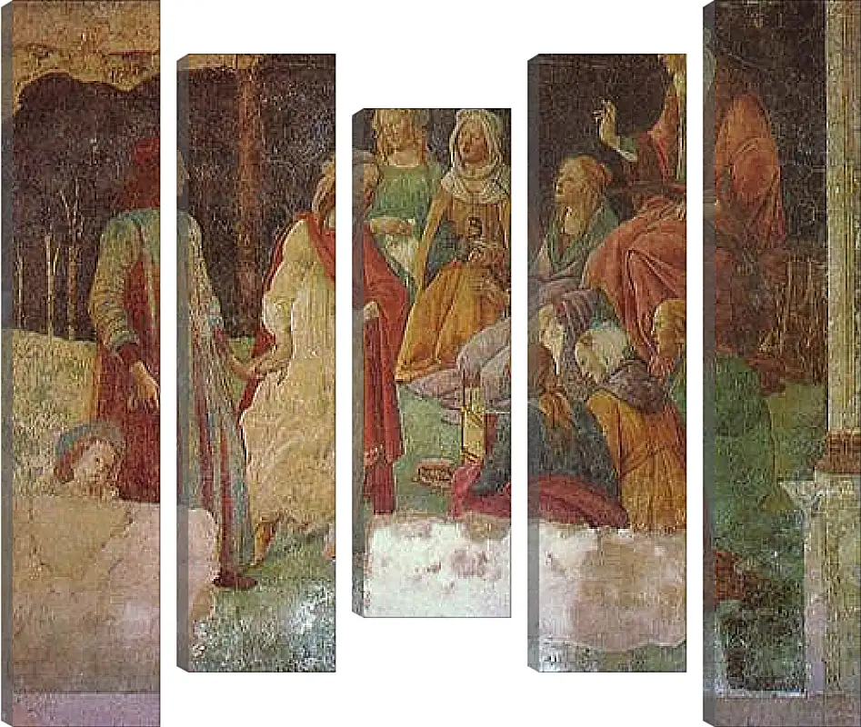 Модульная картина - Lorenzo Tornabuoni before Allegorien sieve free arts (fragment) Сандро Боттичелли