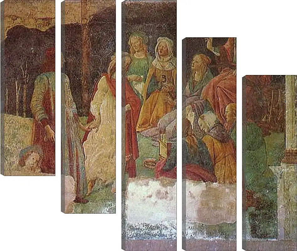 Модульная картина - Lorenzo Tornabuoni before Allegorien sieve free arts (fragment) Сандро Боттичелли