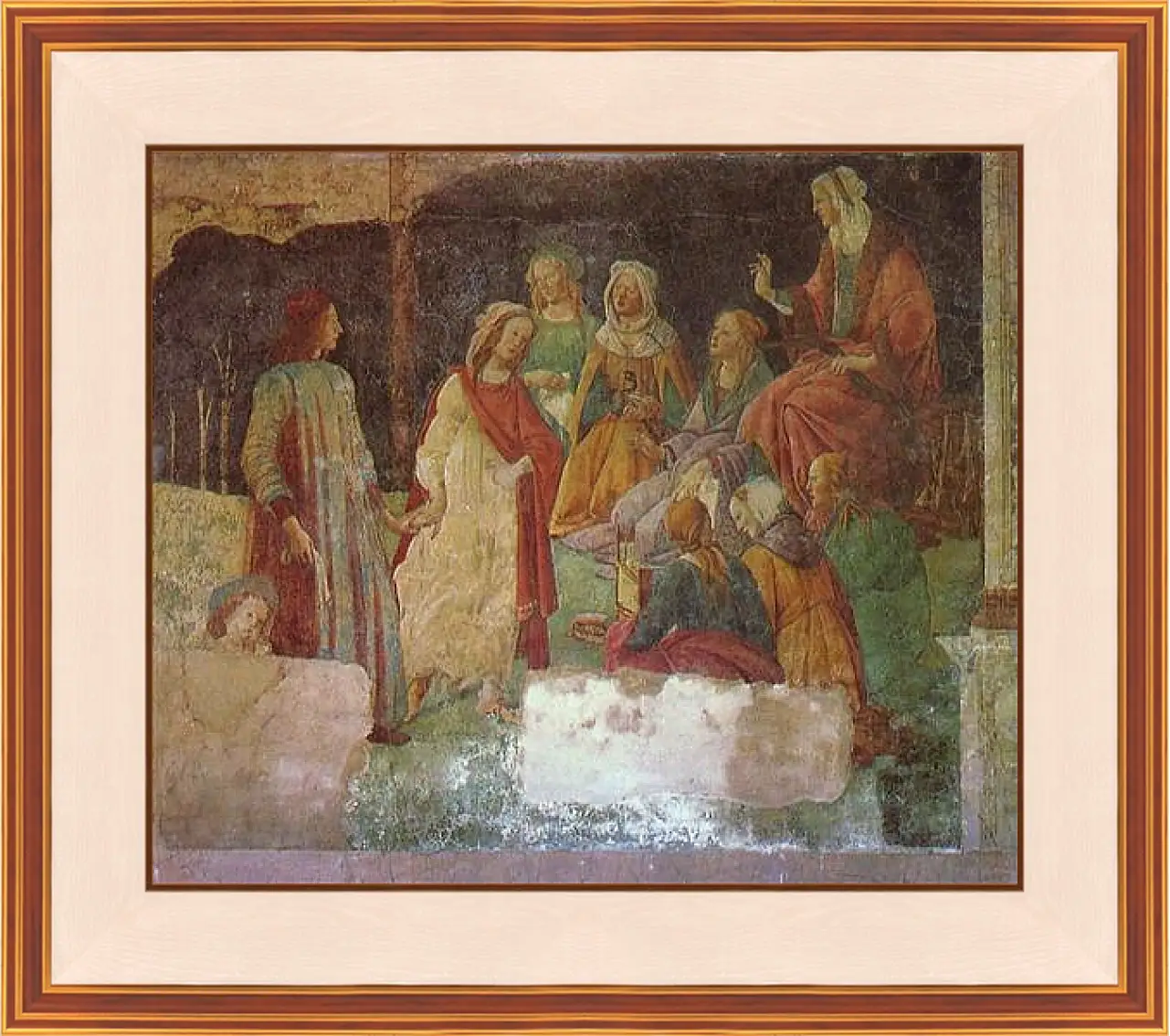 Картина в раме - Lorenzo Tornabuoni before Allegorien sieve free arts (fragment) Сандро Боттичелли