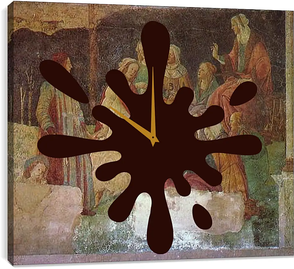 Часы картина - Lorenzo Tornabuoni before Allegorien sieve free arts (fragment) Сандро Боттичелли