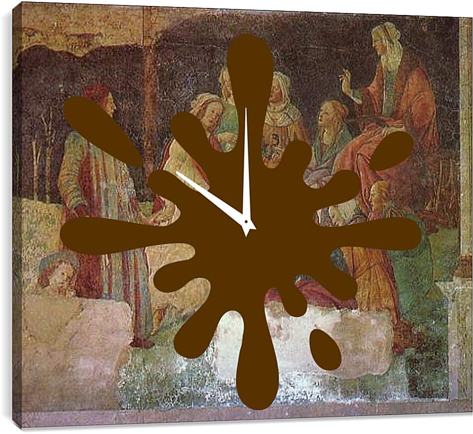 Часы картина - Lorenzo Tornabuoni before Allegorien sieve free arts (fragment) Сандро Боттичелли