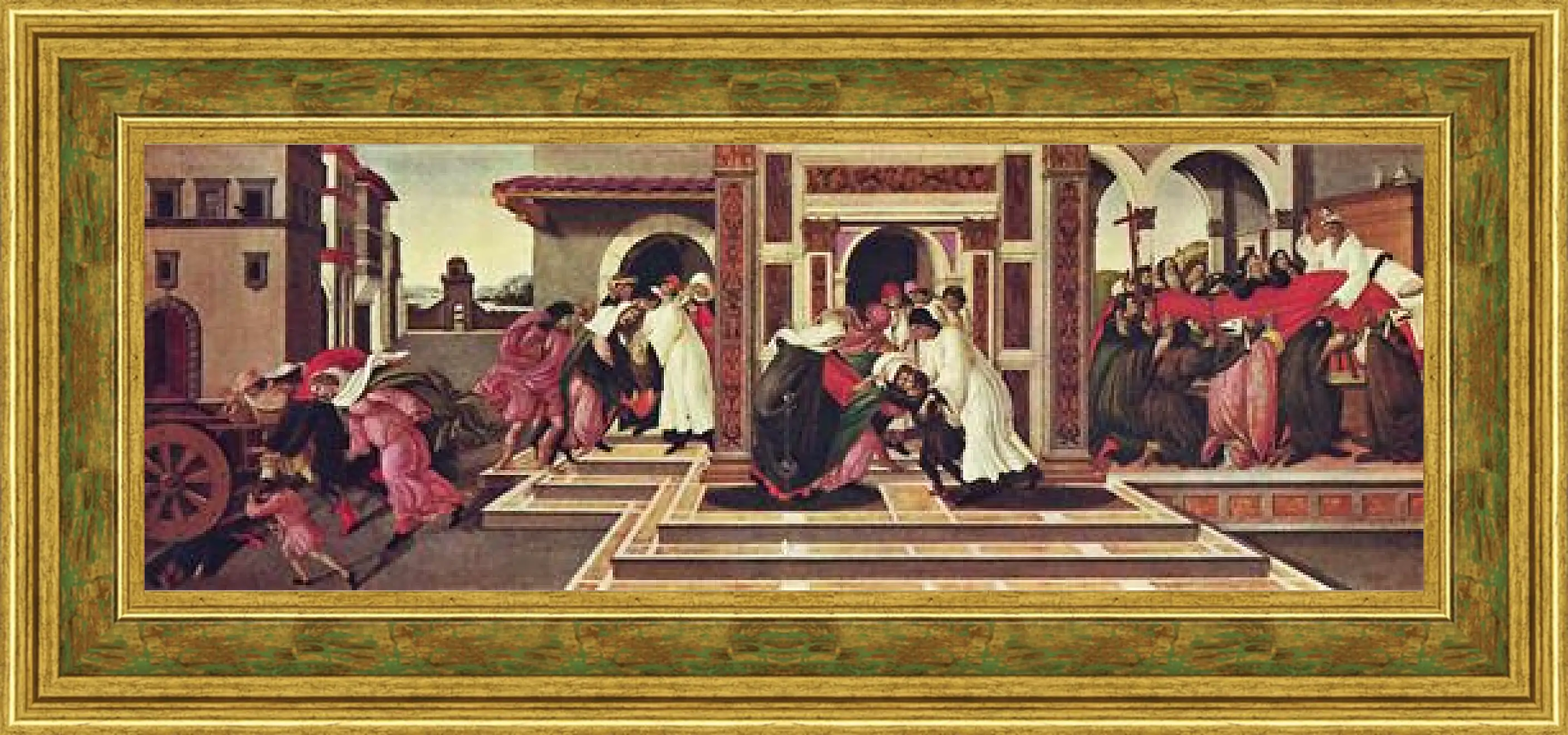 Картина в раме - Last Miracle and the Death of Zenobius. Сандро Боттичелли