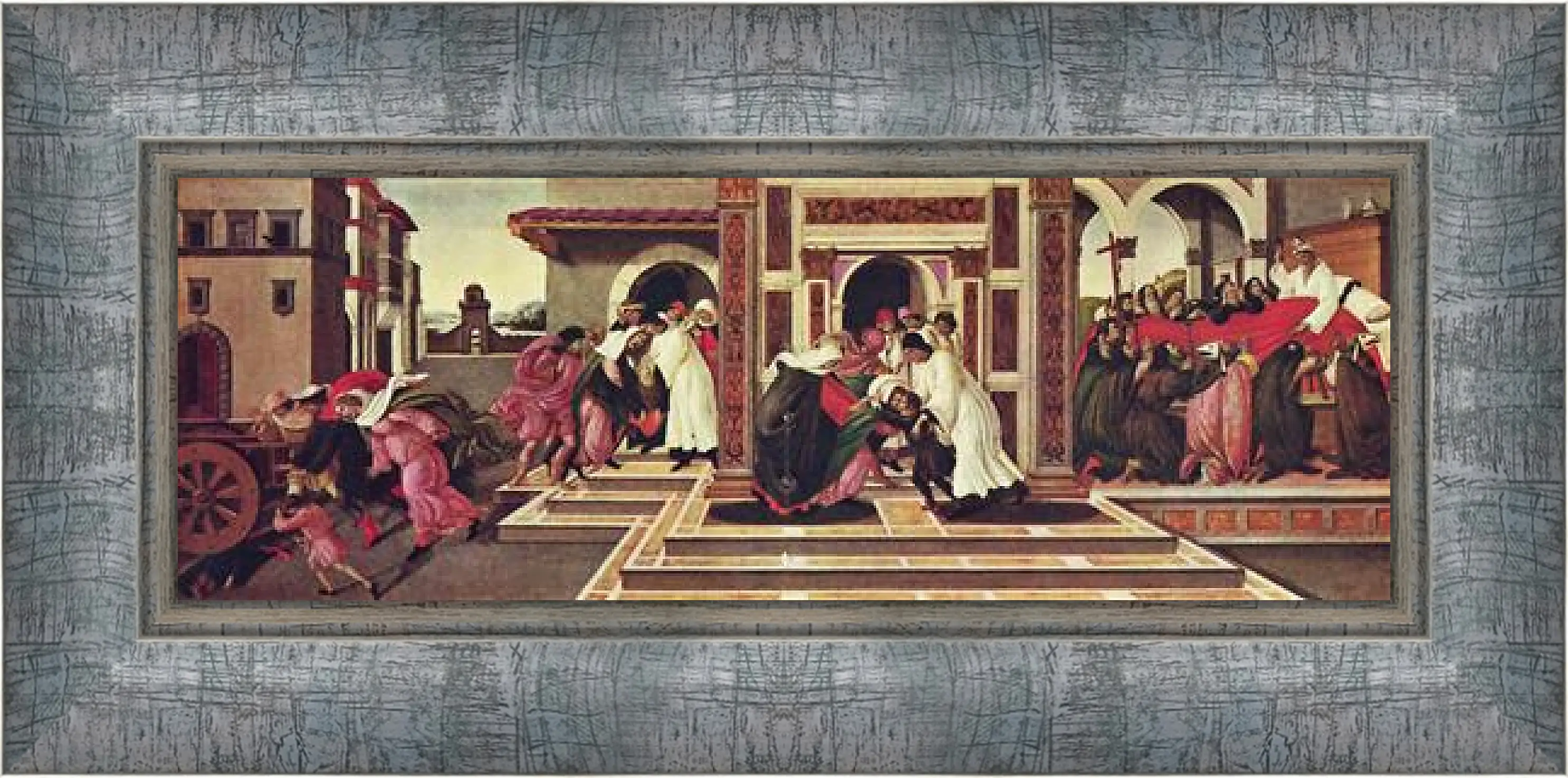 Картина в раме - Last Miracle and the Death of Zenobius. Сандро Боттичелли