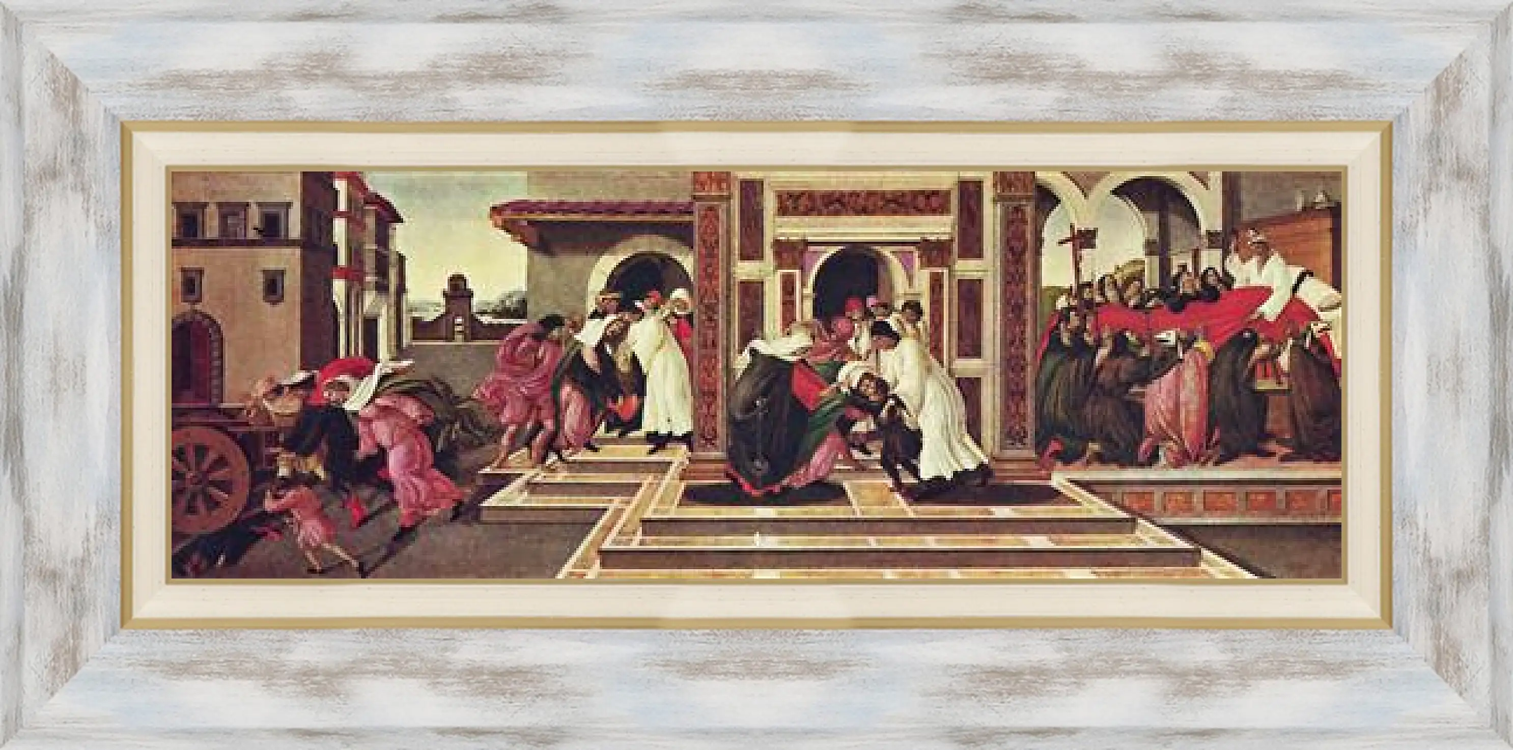 Картина в раме - Last Miracle and the Death of Zenobius. Сандро Боттичелли