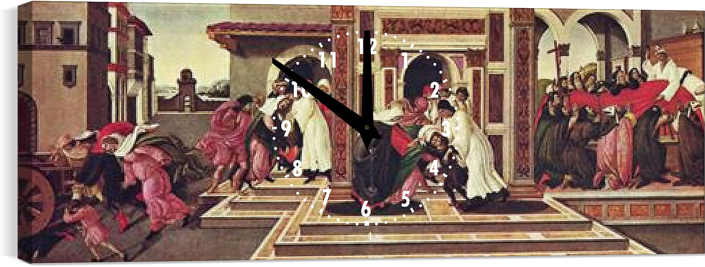 Часы картина - Last Miracle and the Death of Zenobius. Сандро Боттичелли
