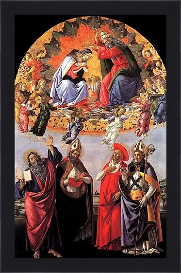 Картина в раме - Coronation of Madonna. Сандро Боттичелли