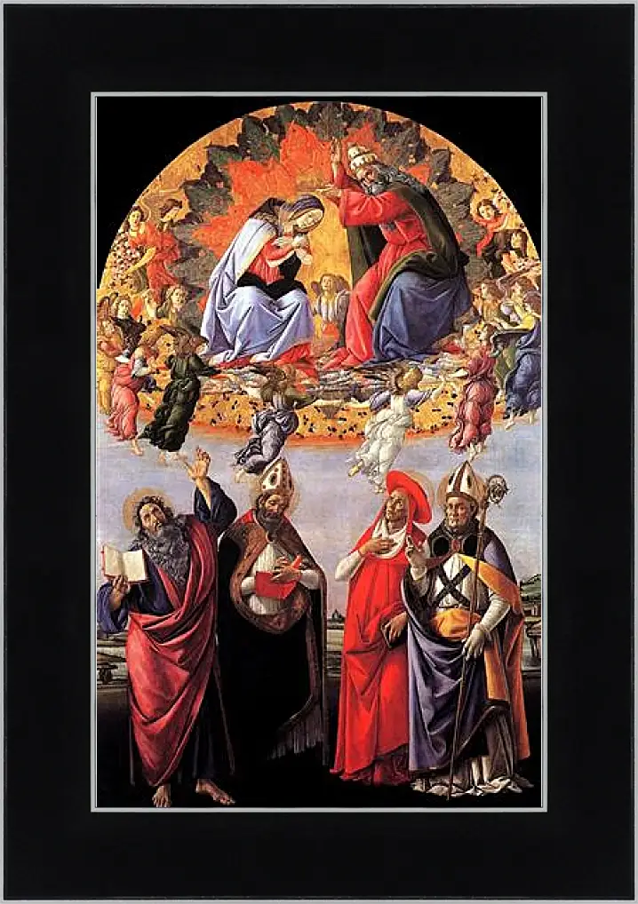 Картина в раме - Coronation of Madonna. Сандро Боттичелли