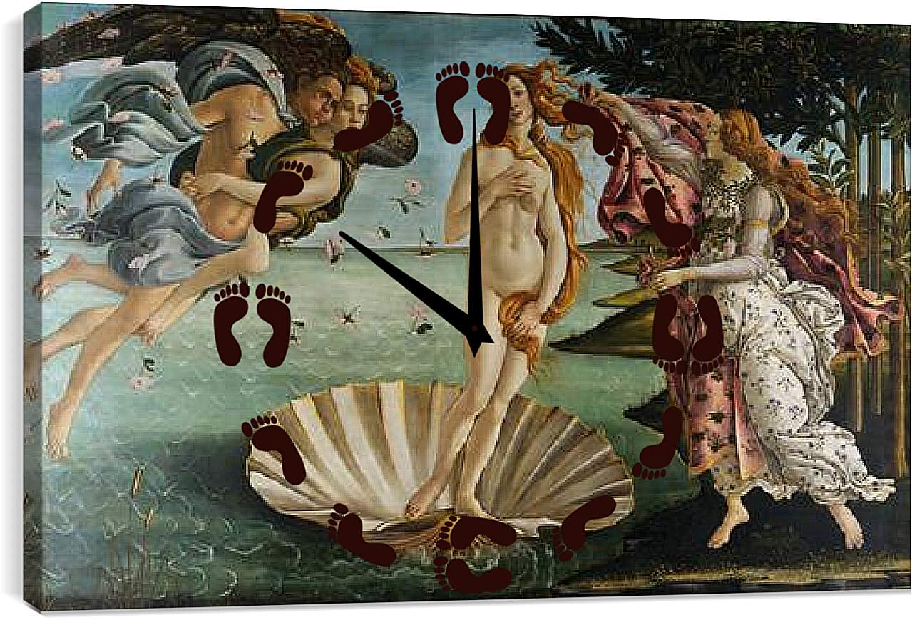 Часы картина - Birth of Venus. Сандро Боттичелли