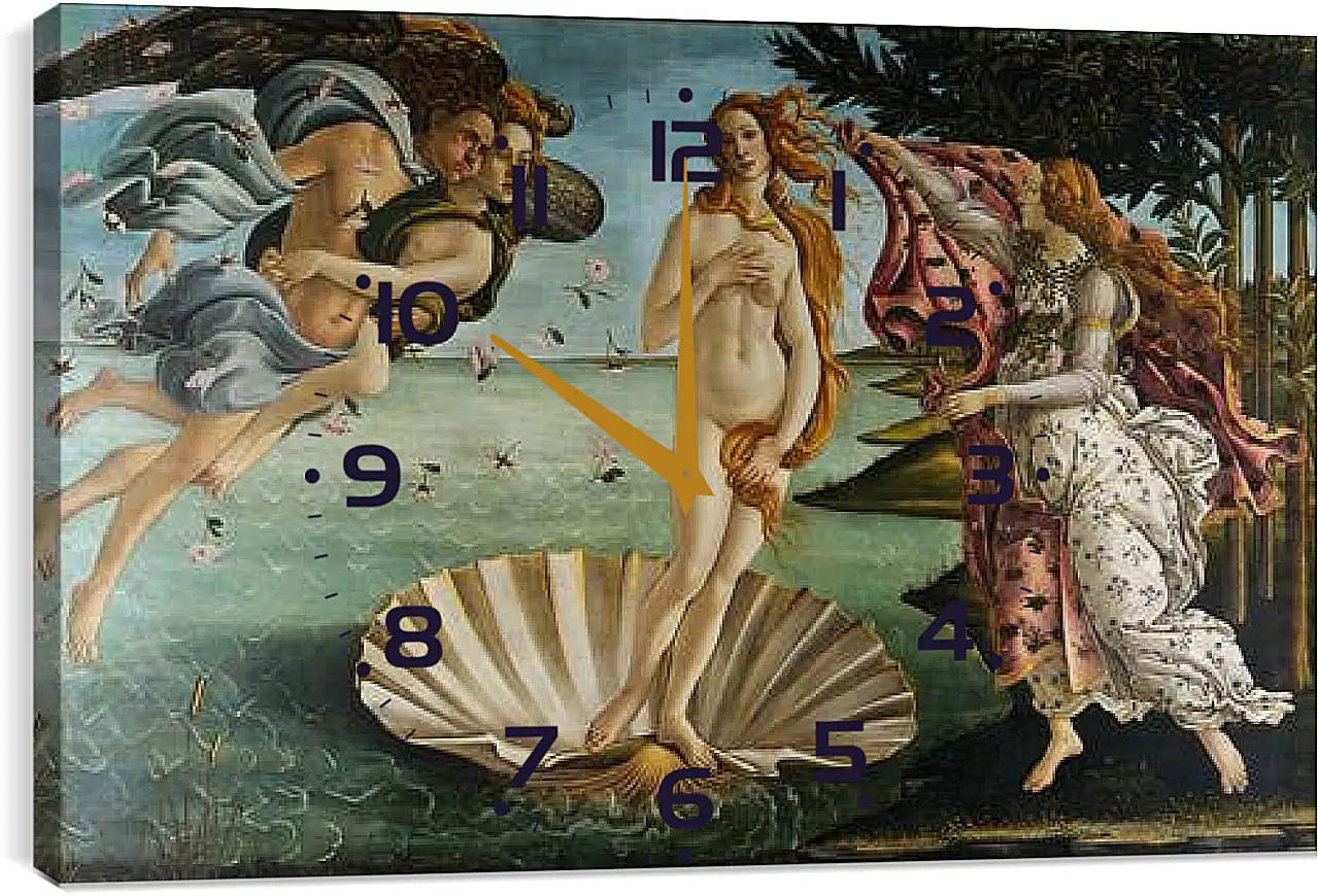 Часы картина - Birth of Venus. Сандро Боттичелли