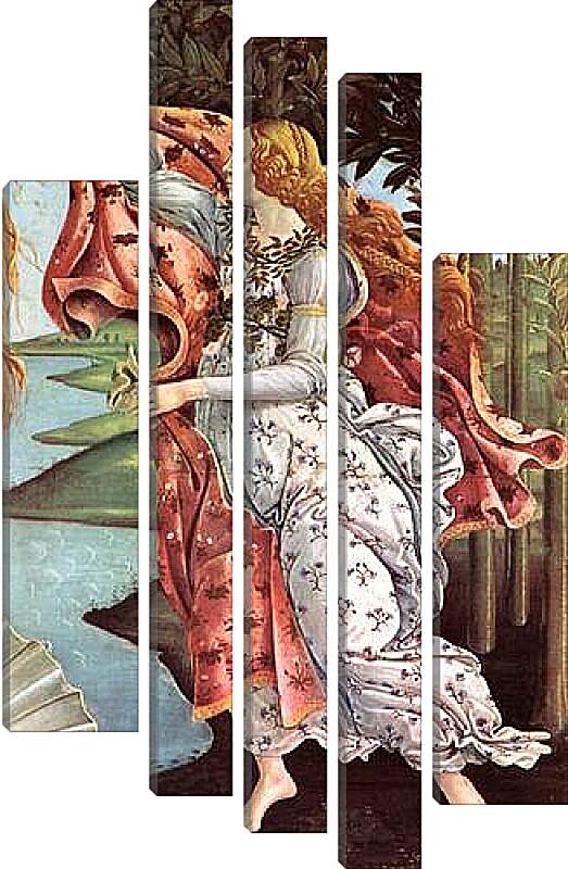 Модульная картина - Birth of  the Venus (detail 4) Сандро Боттичелли