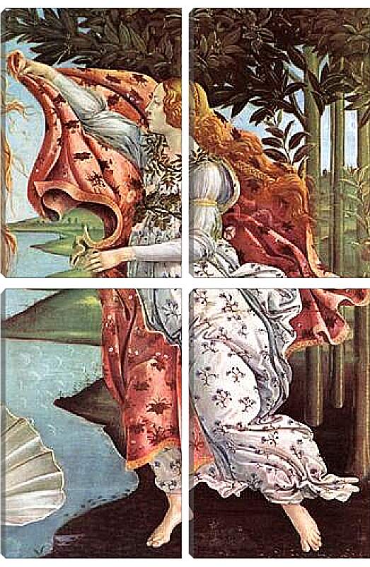 Модульная картина - Birth of  the Venus (detail 4) Сандро Боттичелли