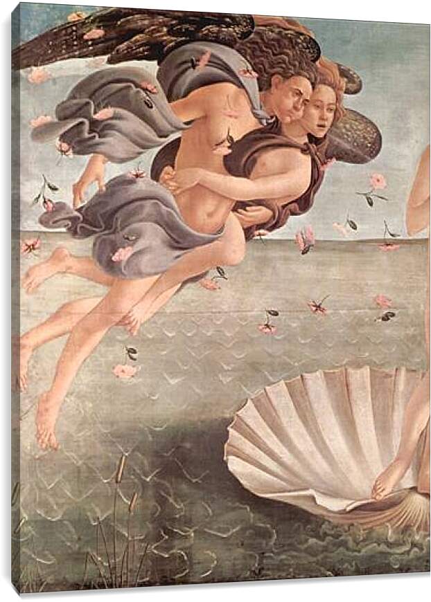 Постер и плакат - Birth of  the Venus (detail 3) Сандро Боттичелли