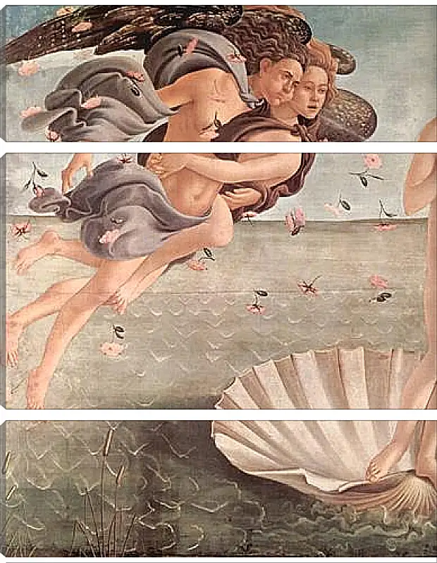 Модульная картина - Birth of  the Venus (detail 3) Сандро Боттичелли