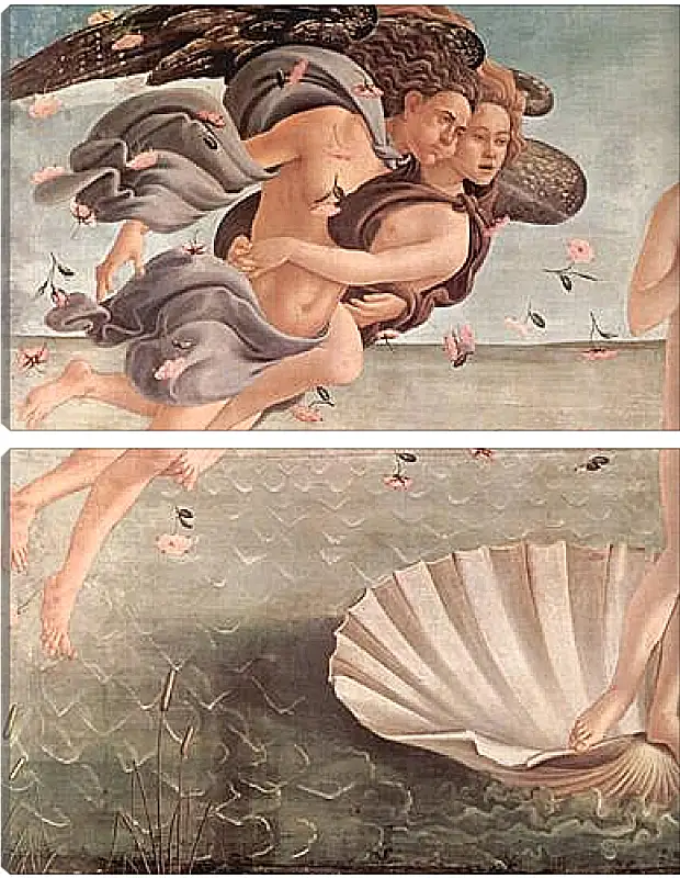 Модульная картина - Birth of  the Venus (detail 3) Сандро Боттичелли