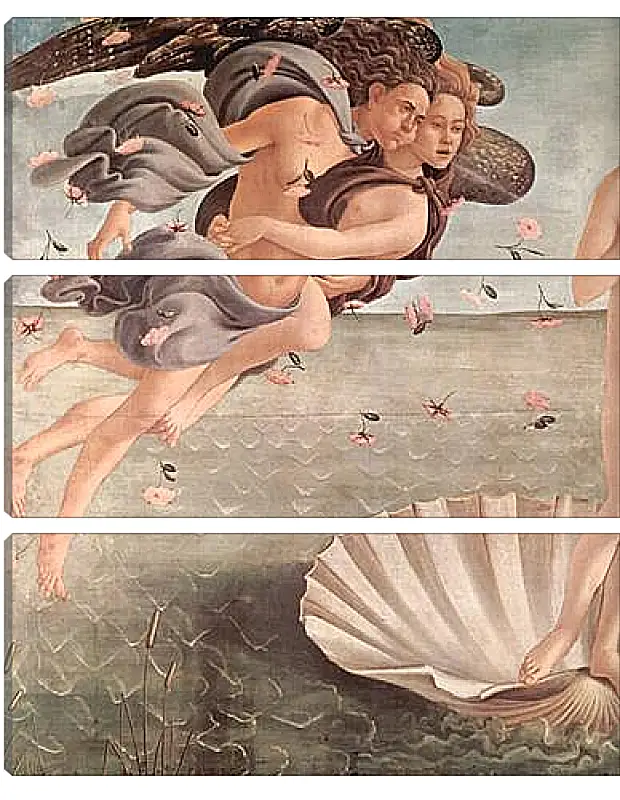 Модульная картина - Birth of  the Venus (detail 3) Сандро Боттичелли