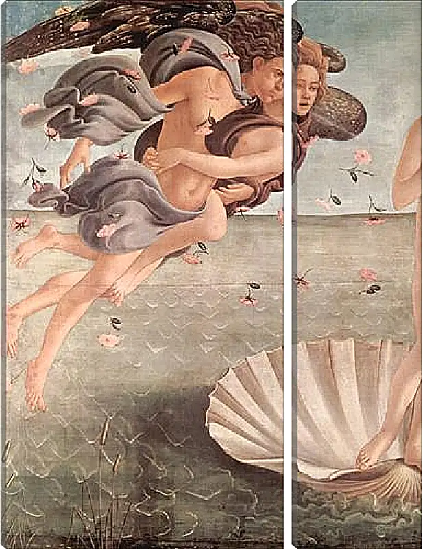 Модульная картина - Birth of  the Venus (detail 3) Сандро Боттичелли