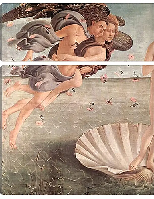 Модульная картина - Birth of  the Venus (detail 3) Сандро Боттичелли