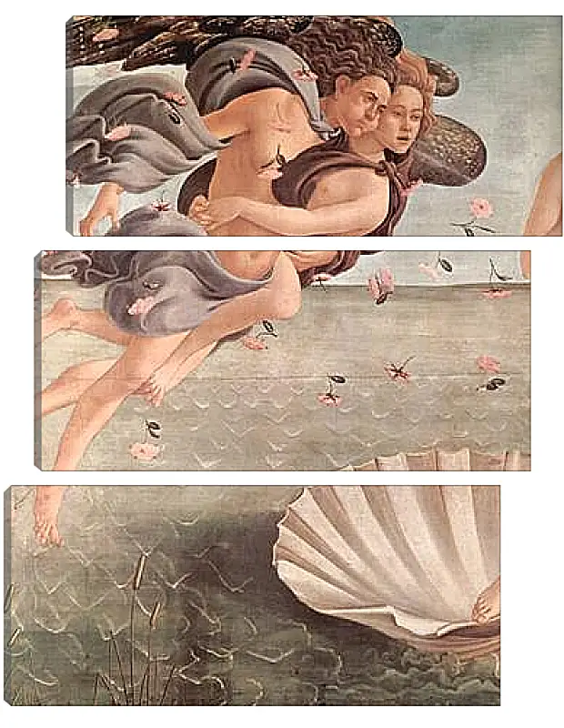 Модульная картина - Birth of  the Venus (detail 3) Сандро Боттичелли