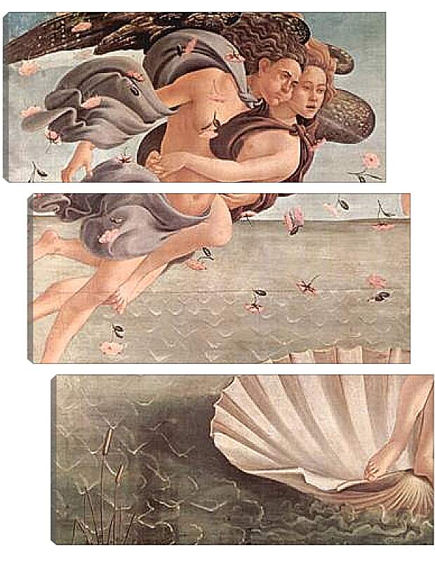 Модульная картина - Birth of  the Venus (detail 3) Сандро Боттичелли
