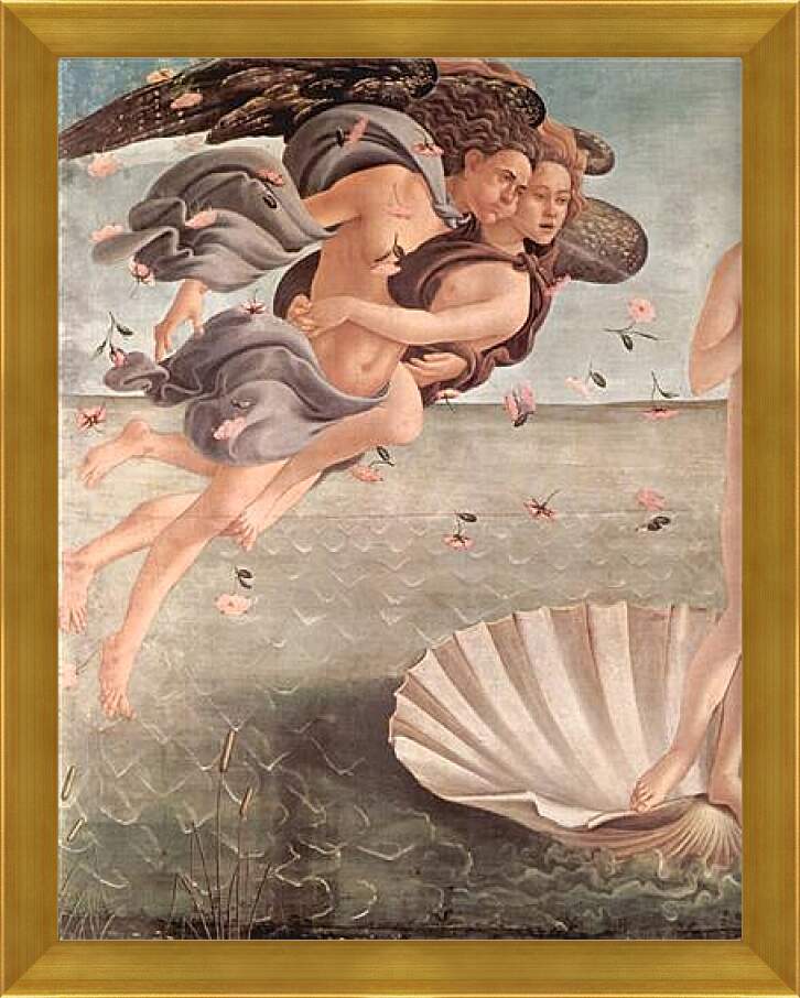 Картина в раме - Birth of  the Venus (detail 3) Сандро Боттичелли
