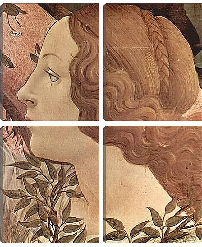 Модульная картина - Birth of  the Venus (detail 2) Сандро Боттичелли