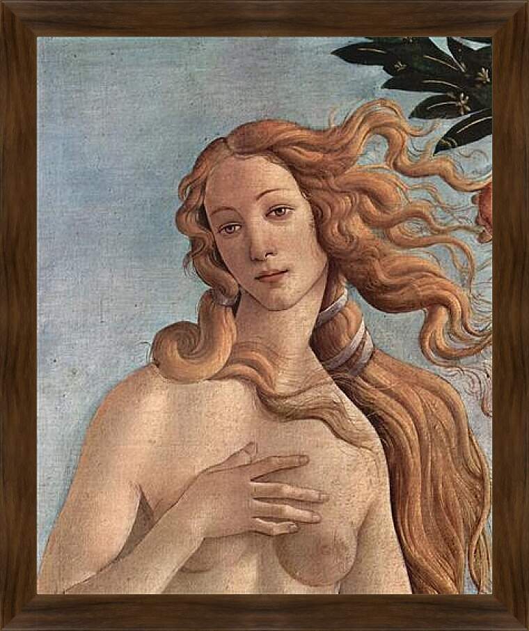 Картина в раме - Birth of  the Venus (detail) Сандро Боттичелли