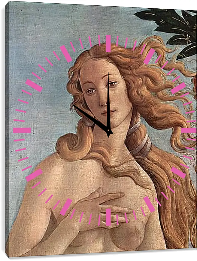 Часы картина - Birth of  the Venus (detail) Сандро Боттичелли