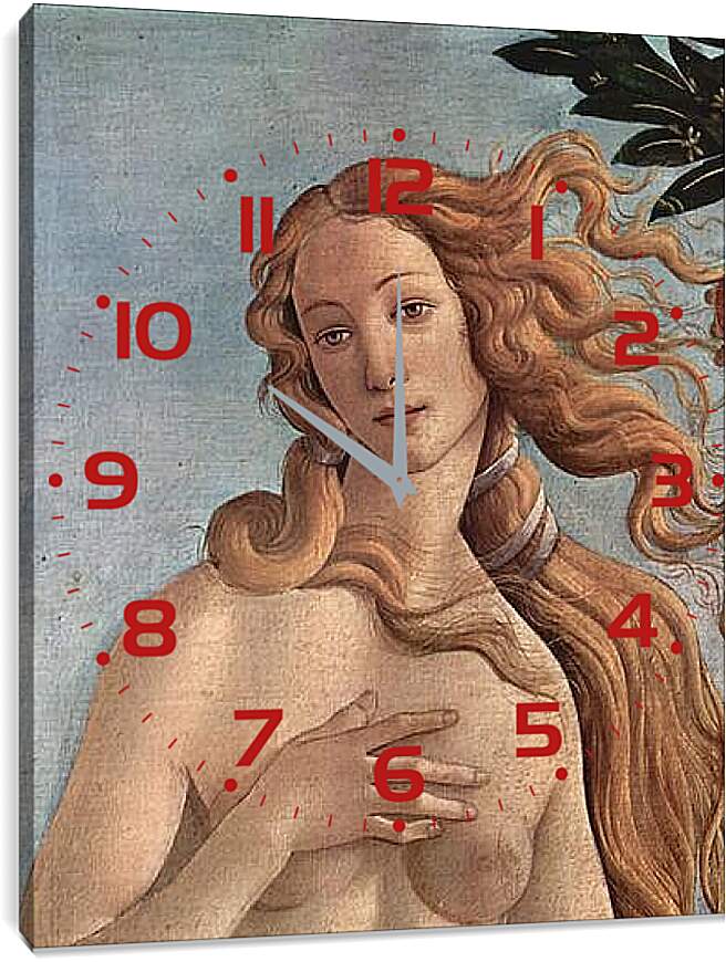 Часы картина - Birth of  the Venus (detail) Сандро Боттичелли