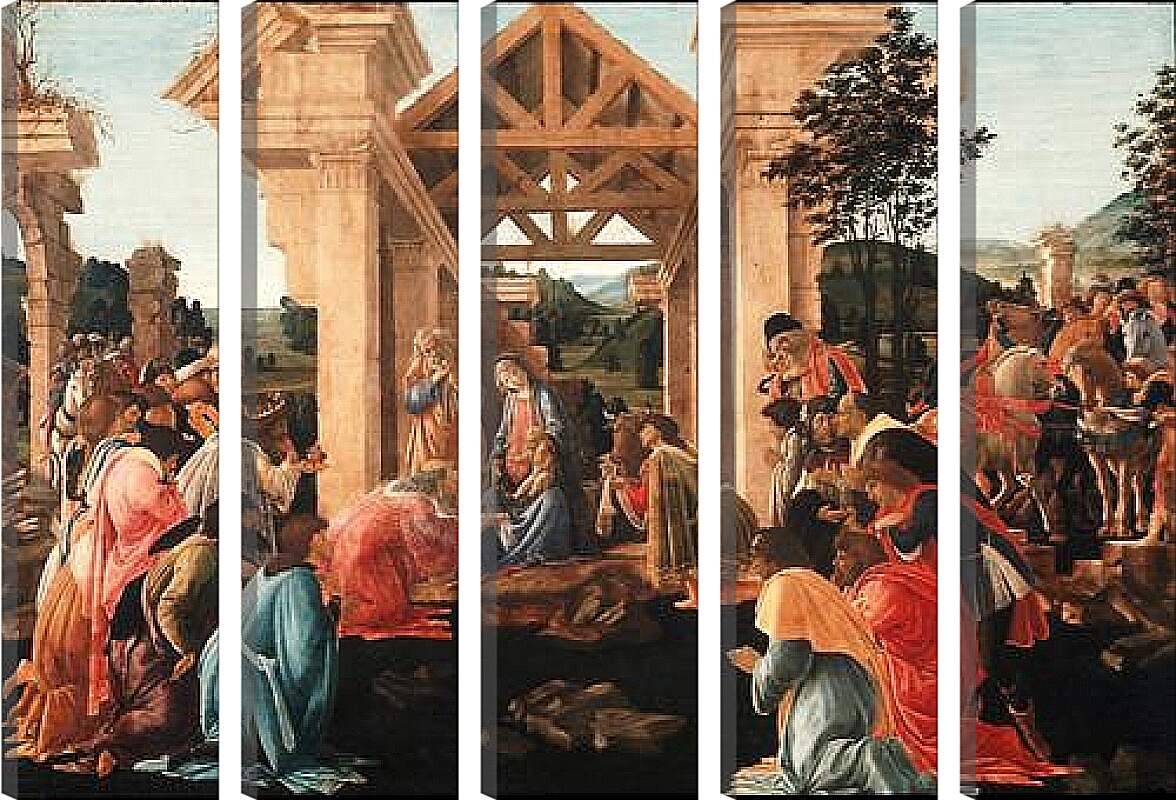 Модульная картина - Birth of jesus (2) Сандро Боттичелли
