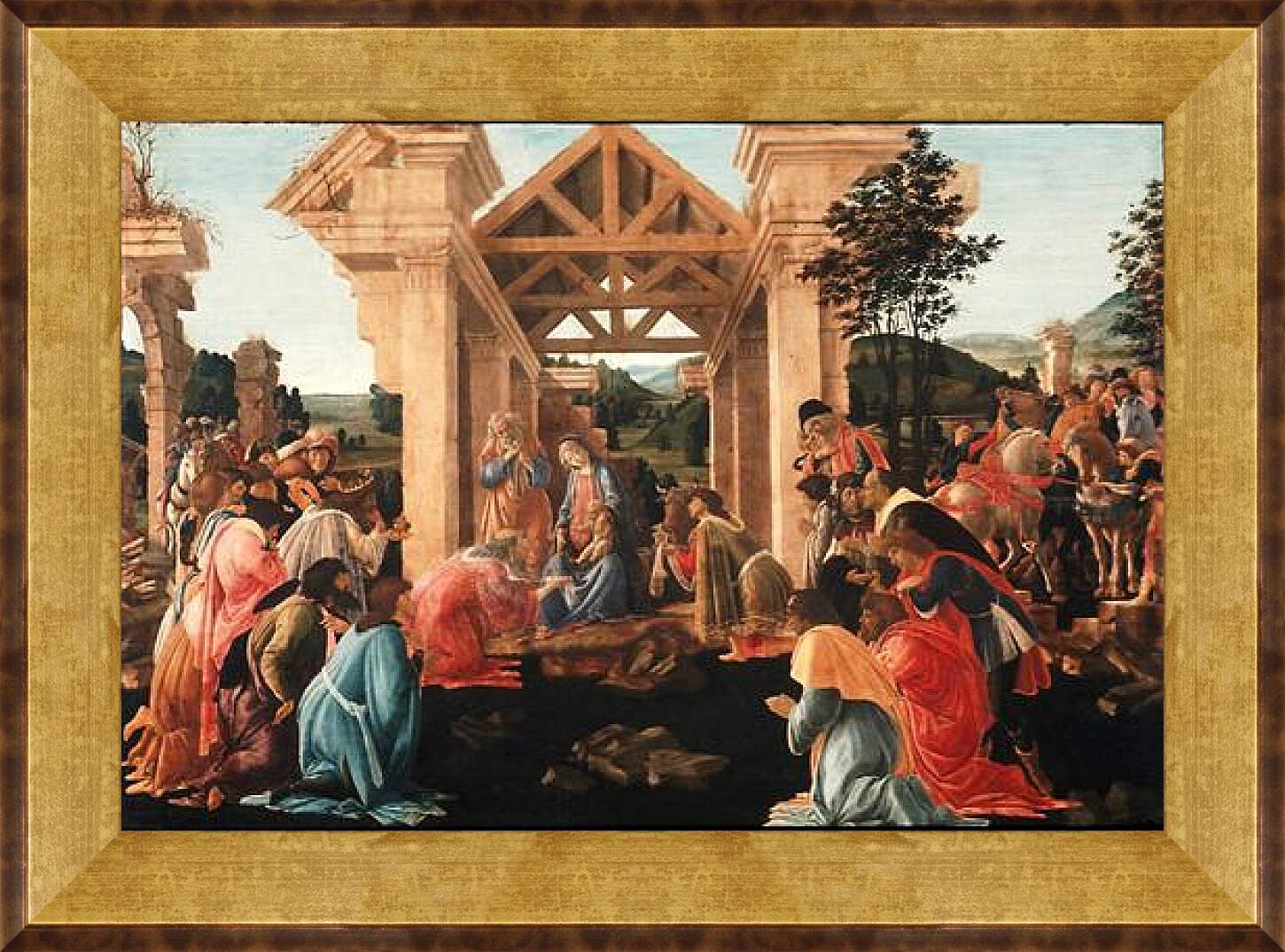 Картина в раме - Birth of jesus (2) Сандро Боттичелли