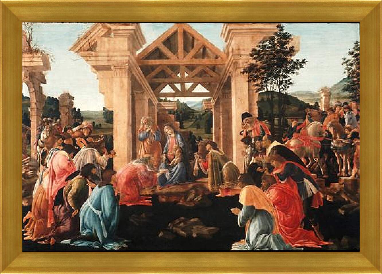 Картина в раме - Birth of jesus (2) Сандро Боттичелли
