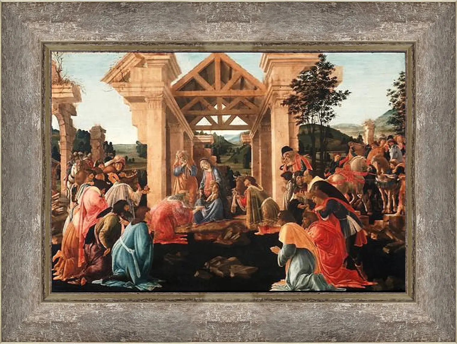 Картина в раме - Birth of jesus (2) Сандро Боттичелли