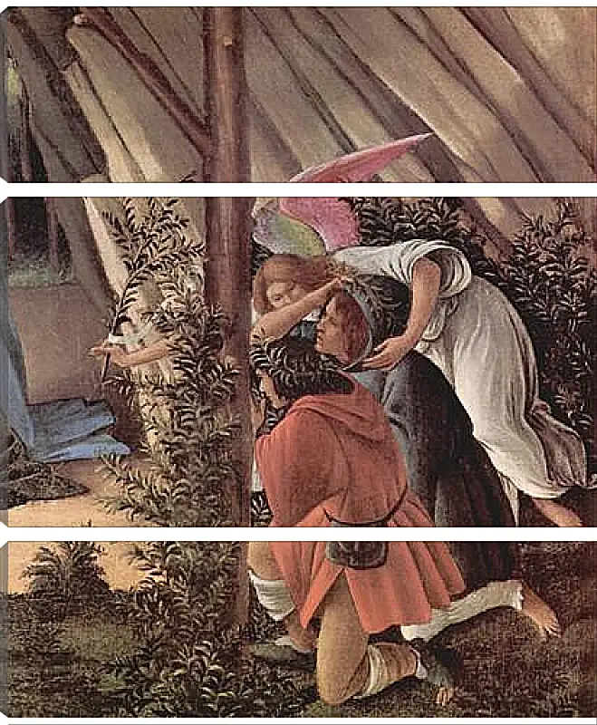 Модульная картина - Birth Christi Mysti birth (detail2) Сандро Боттичелли